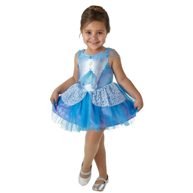 Girls Disney Cinderella ballerina costume dress with sky blue satin bodice and layered tutu skirt Girls Disney Cinderella ballerina costume dress with sky blue satin bodice and layered tutu skirt