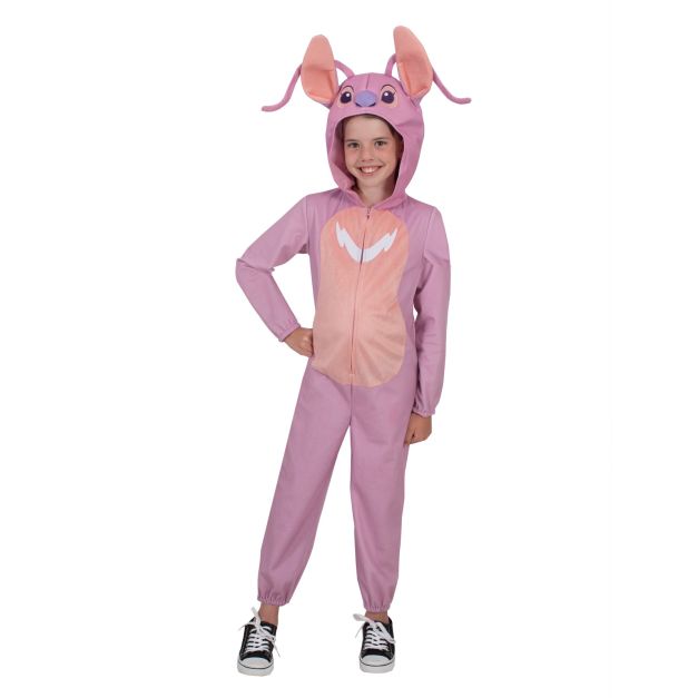 Kids Angel costume onesie from Lilo & Stitch with 3D hood and sculpted ears Kids Angel costume onesie from Lilo & Stitch with 3D hood and sculpted ears