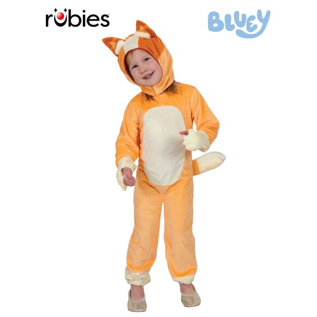 Kids Bingo Bluey costume full body jumpsuit with detachable hood and 3D ears Kids Bingo Bluey costume full body jumpsuit with detachable hood and 3D ears