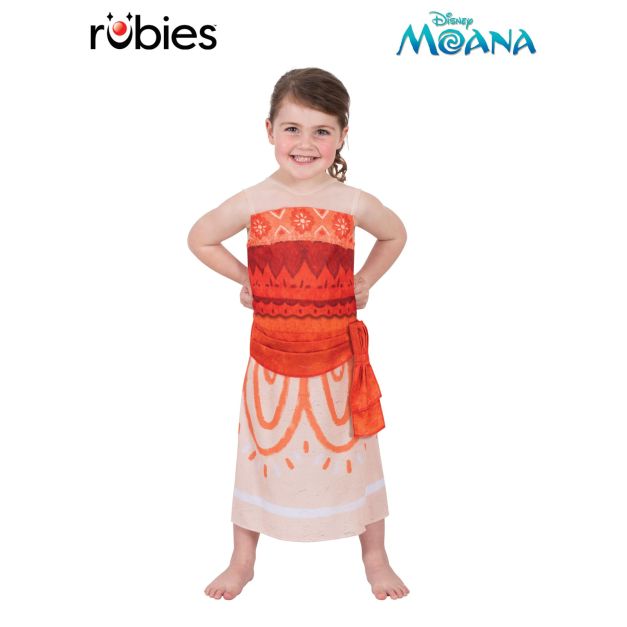 Toddler Disney Moana costume dress with printed Polynesian patterns Toddler Disney Moana costume dress with printed Polynesian patterns