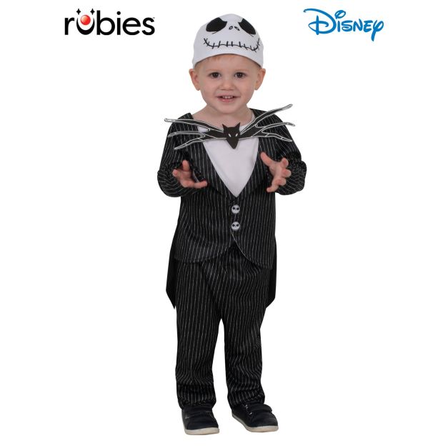 Toddler Jack Skellington costume with black pinstripe jacket and tails Toddler Jack Skellington costume with black pinstripe jacket and tails
