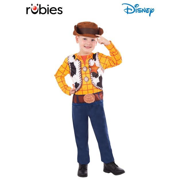 Kids Sheriff Woody costume jumpsuit with digital print plaid shirt and cow-hide vest graphics Kids Sheriff Woody costume jumpsuit with digital print plaid shirt and cow-hide vest graphics