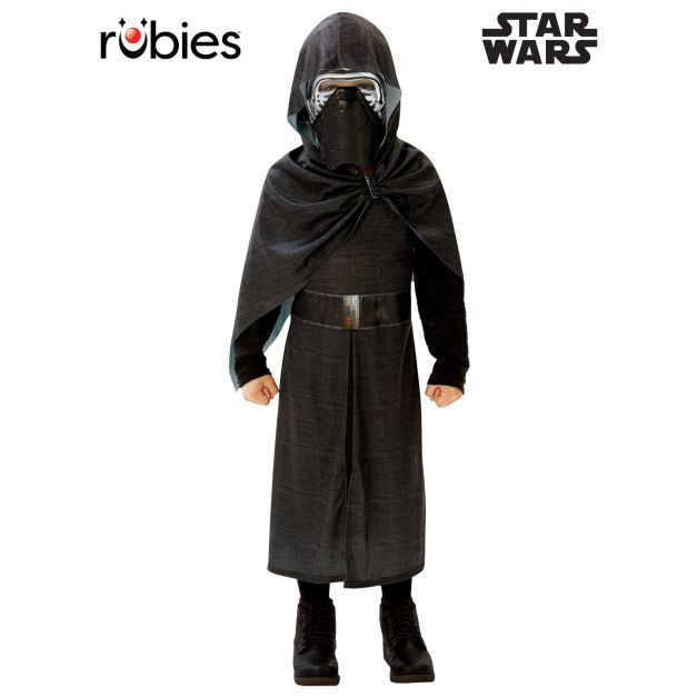Kids Kylo Ren Star Wars costume with hooded robe and chrome mask Kids Kylo Ren Star Wars costume with hooded robe and chrome mask