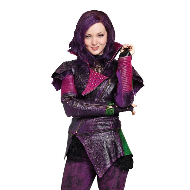 Girls Disney Descendants Mal jacket costume with purple dragon scale embossed faux leather and gold zippers Girls Disney Descendants Mal jacket costume with purple dragon scale embossed faux leather and gold zippers