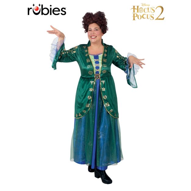 Women's Winifred Sanderson Hocus Pocus costume dress in emerald velour and purple satin with iridescent tulle skirt Women's Winifred Sanderson Hocus Pocus costume dress in emerald velour and purple satin with iridescent tulle skirt