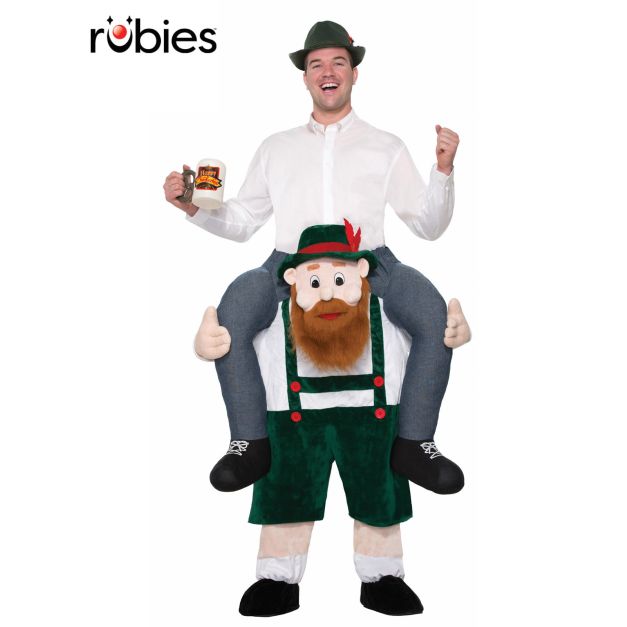 Adult Bavarian Beer Buddy Ride-On Costume with lederhosen and Alpine hat Adult Bavarian Beer Buddy Ride-On Costume with lederhosen and Alpine hat