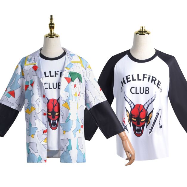 Raglan T-shirt with red demon graphic and TABLETOP GAMING CLUB text, black sleeves Raglan T-shirt with red demon graphic and TABLETOP GAMING CLUB text, black sleeves