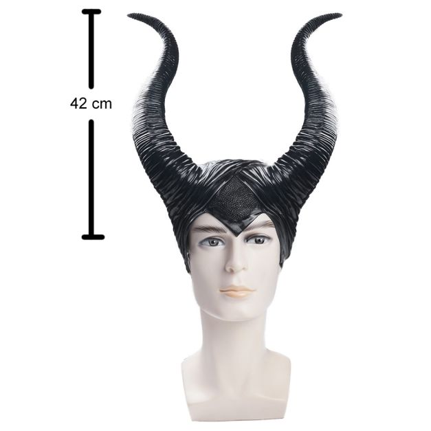 Adult horn headband showing fitted cap base with diagonal textured panels Adult horn headband showing fitted cap base with diagonal textured panels