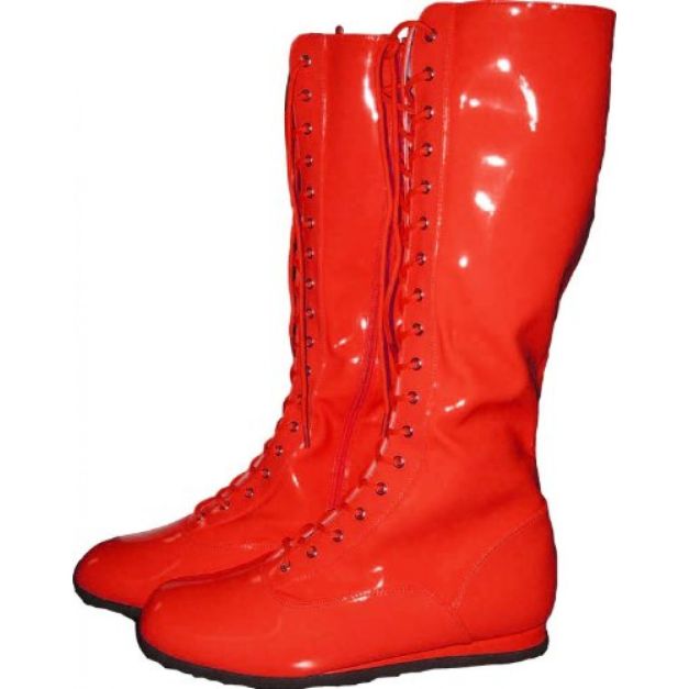 Red Go Go Boots - Womens Lace-Up 60s 70s Disco Costume Boots - alternate view Red Go Go Boots - Womens Lace-Up 60s 70s Disco Costume Boots - alternate view