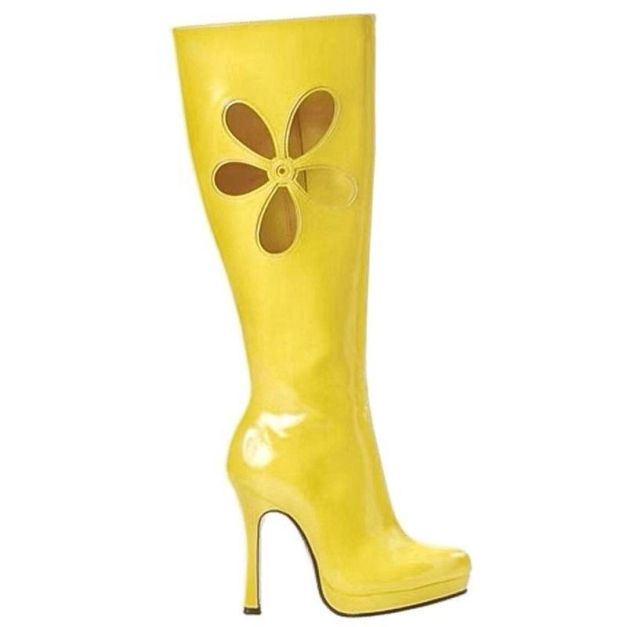 Yellow Go Go Knee High Boots - Womens 60s 70s Disco Boots - alternate view Yellow Go Go Knee High Boots - Womens 60s 70s Disco Boots - alternate view
