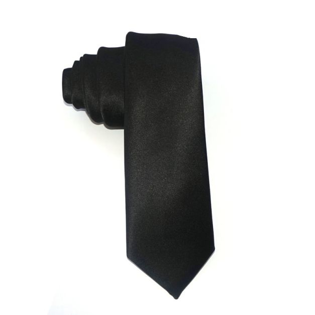 Satin finish black tie Roaring Twenties costume accessory Satin finish black tie Roaring Twenties costume accessory