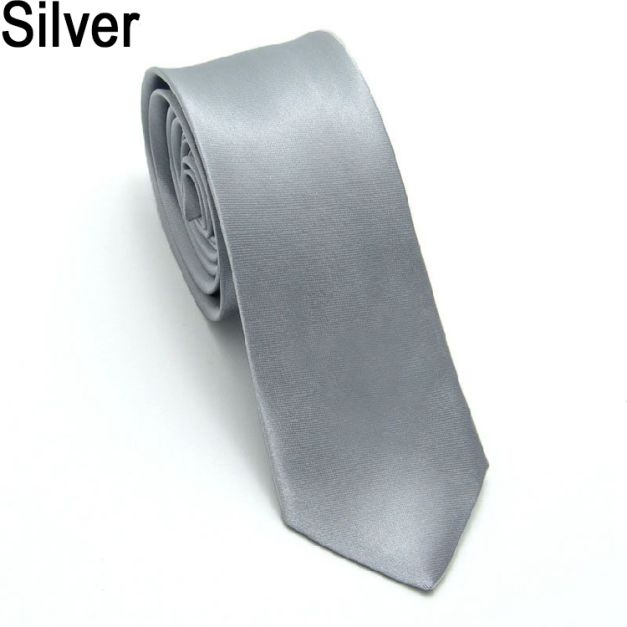 Adult Gatsby-style silver tie rolled presentation