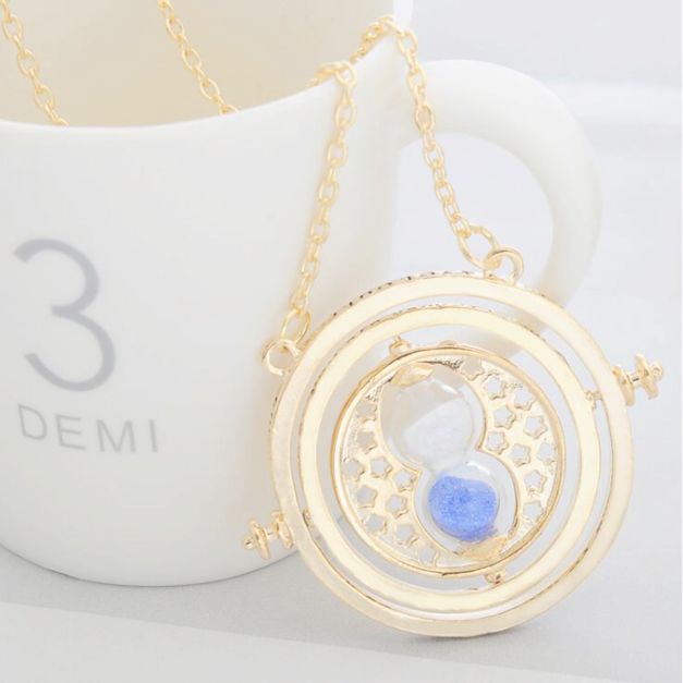 Wizarding Time Turner Necklace - Rotating Hourglass Pendant with Celestial Rings - alternate view 11 Wizarding Time Turner Necklace - Rotating Hourglass Pendant with Celestial Rings - alternate view 11