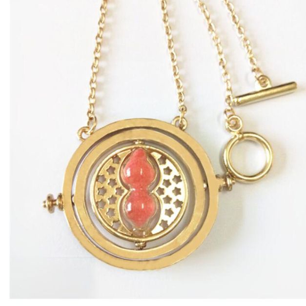 Wizard Time-Turner Necklace - Rotating Hourglass Pendant with Chain - alternate view 10 Wizard Time-Turner Necklace - Rotating Hourglass Pendant with Chain - alternate view 10
