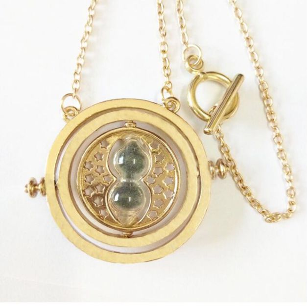Time Turner Necklace - Rotating Hourglass Pendant with Gold Chain - alternate view 9 Time Turner Necklace - Rotating Hourglass Pendant with Gold Chain - alternate view 9