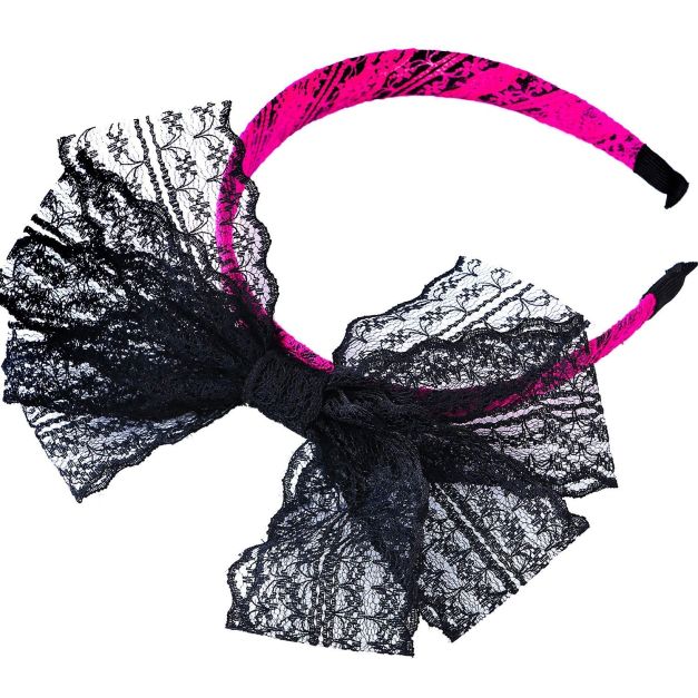 80s Neon Accessory Set - Bow Headband, Fishnet Gloves & Leg Warmers - alternate view 6 80s Neon Accessory Set - Bow Headband, Fishnet Gloves & Leg Warmers - alternate view 6