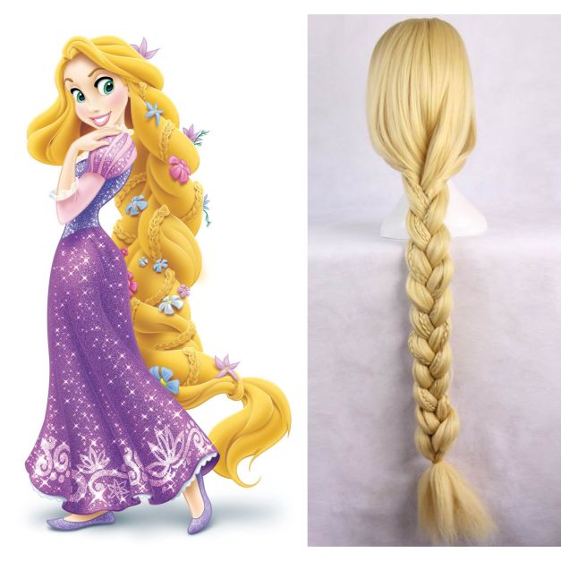 Adult Tower Princess Wig - Long Golden Braided Tower Princess Costume Hair - alternate view Adult Tower Princess Wig - Long Golden Braided Tower Princess Costume Hair - alternate view