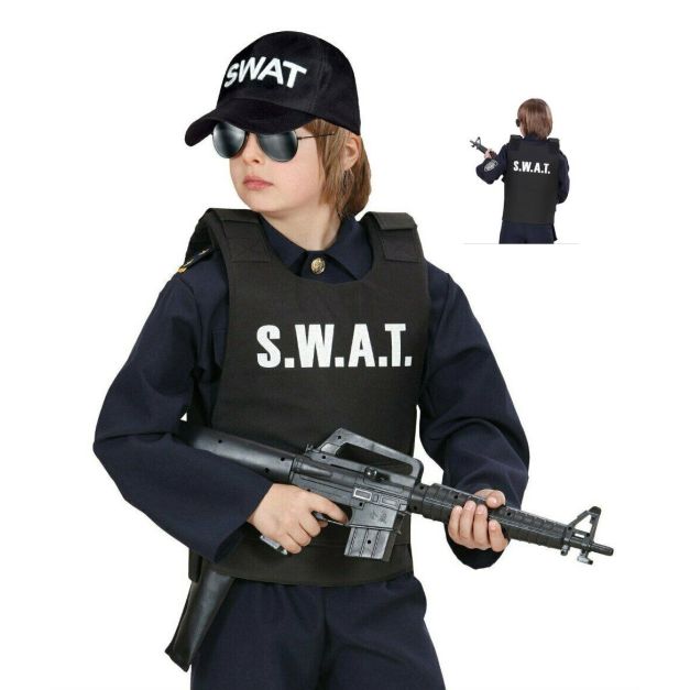 SWAT Vest Police Child Costume tt1151 SWAT Vest Police Child Costume tt1151