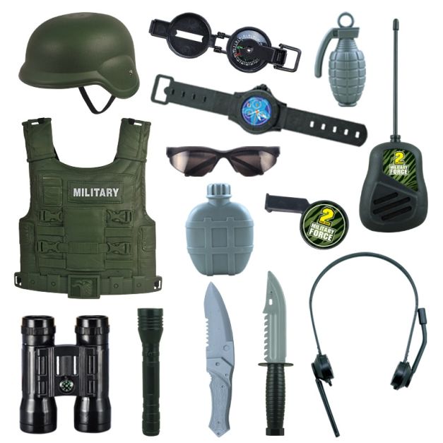 Kids Army Military Costume Set (14 items) tt1165 Kids Army Military Costume Set (14 items) tt1165
