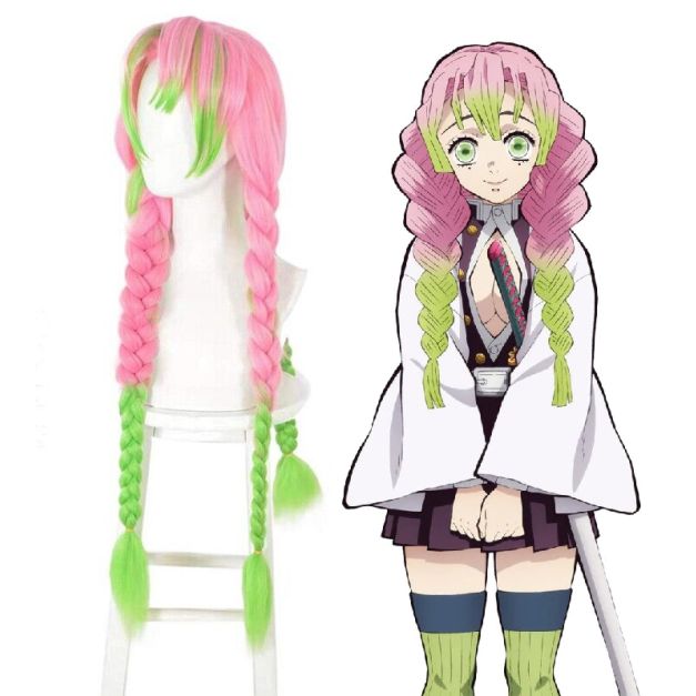Anime Demon Slayer Kimetsu no Yaiba Kanroji Mitsuri Wig tt1170 Anime Demon Slayer Kimetsu no Yaiba Kanroji Mitsuri Wig tt1170