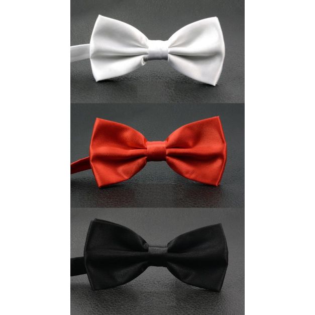Classic formal bowtie accessory with lustrous satin-finish fabric Classic formal bowtie accessory with lustrous satin-finish fabric