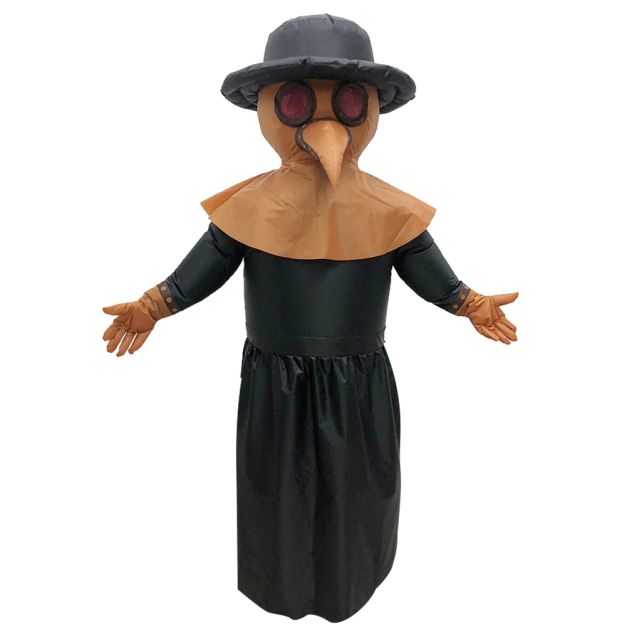 Adult Inflatable Plague Doctor Costume with Bird Mask and Hat - alternate view 6