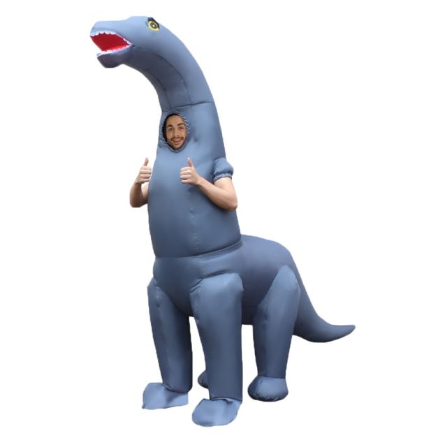 Adult inflatable Tanystropheus dinosaur costume with long neck and battery fan Adult inflatable Tanystropheus dinosaur costume with long neck and battery fan