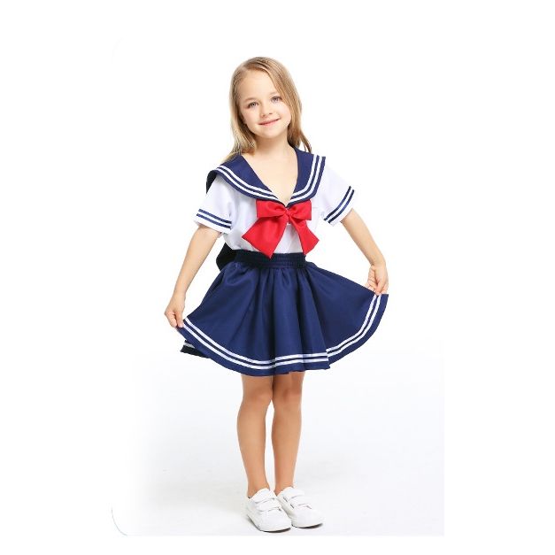Womens Navy Sailor Costume - Vintage Nautical Uniform with Interchangeable Bows - alternate view 4