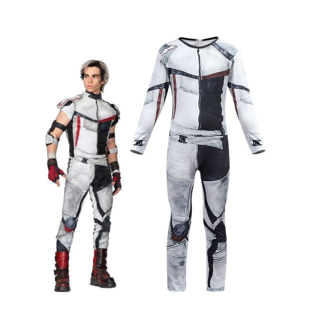 Kids Villain Heir Jumpsuit Costume with Armor Print - alternate view 7