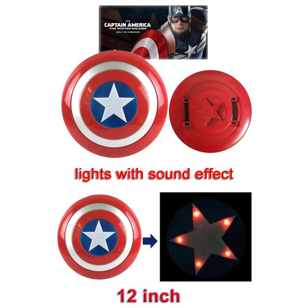 Star-Spangled Hero light-up shield with LED star and red white blue rings Star-Spangled Hero light-up shield with LED star and red white blue rings