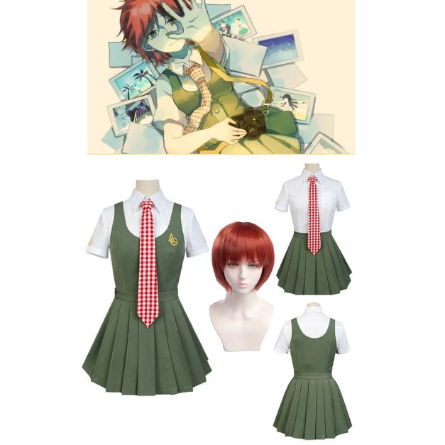 Anime cosplay costume set showing embroidered yellow emblem detail on vest Anime cosplay costume set showing embroidered yellow emblem detail on vest