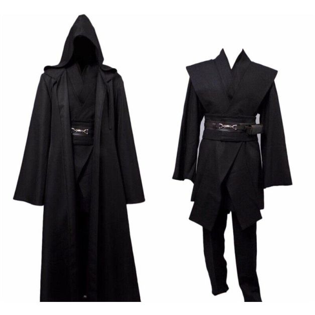 Adult Dark Galaxy Warrior Costume with Hooded Robe and Belt - alternate view 6 Adult Dark Galaxy Warrior Costume with Hooded Robe and Belt - alternate view 6