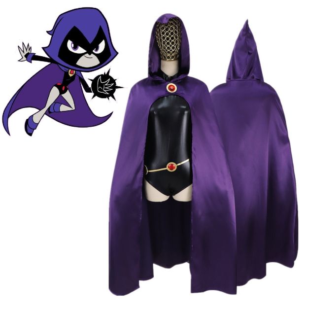 Complete superhero costume set with cape, bodysuit, belt and wristbands Complete superhero costume set with cape, bodysuit, belt and wristbands