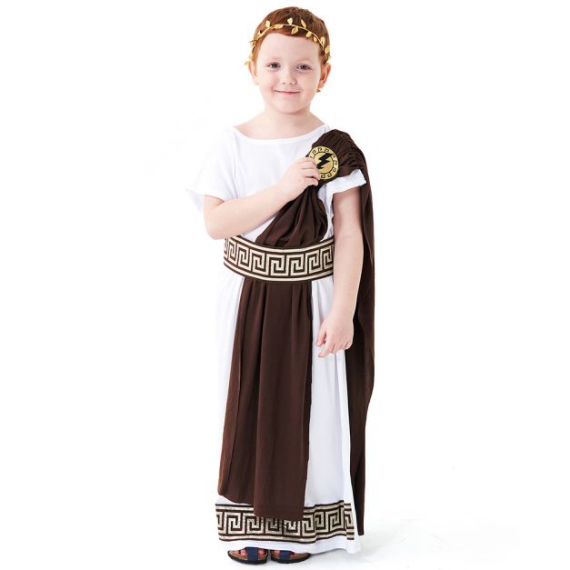 Kids Ancient Greek Toga Costume Laurel