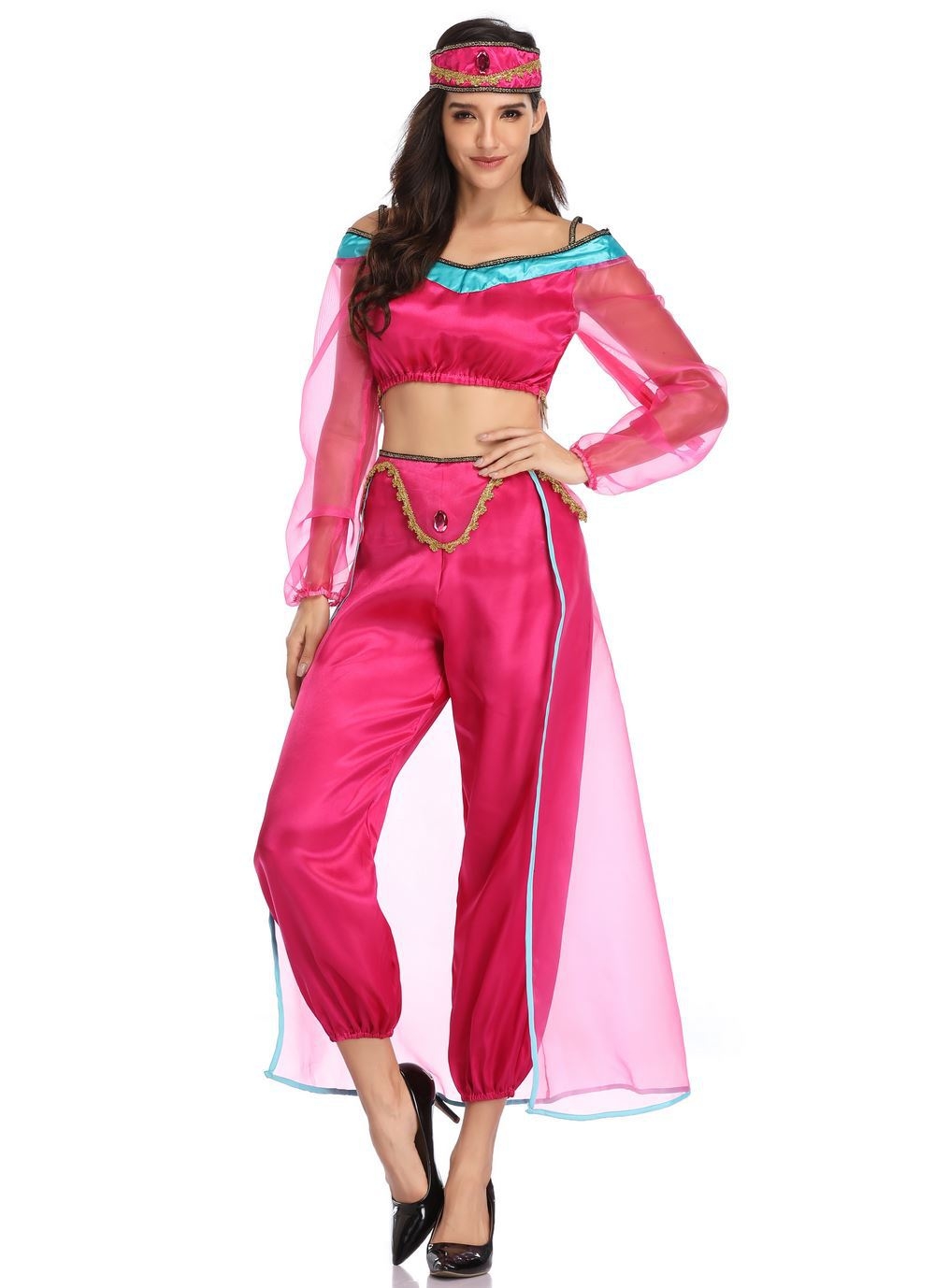 arabian princess arabian nights women's light pink arabian genie dress Purple Arabian Genie Costume Adult Womens