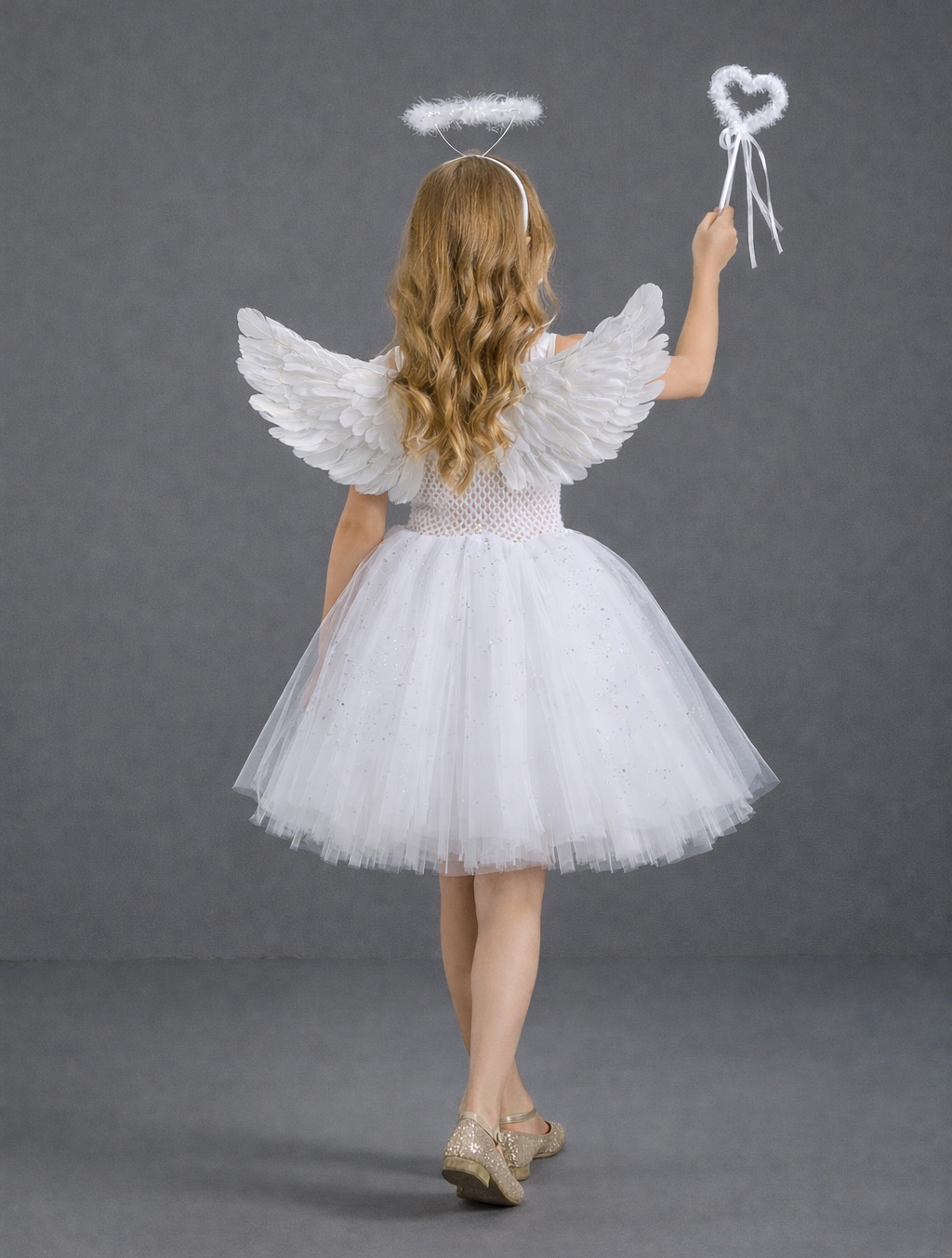 Kids Angel Costume with Wings & Halo