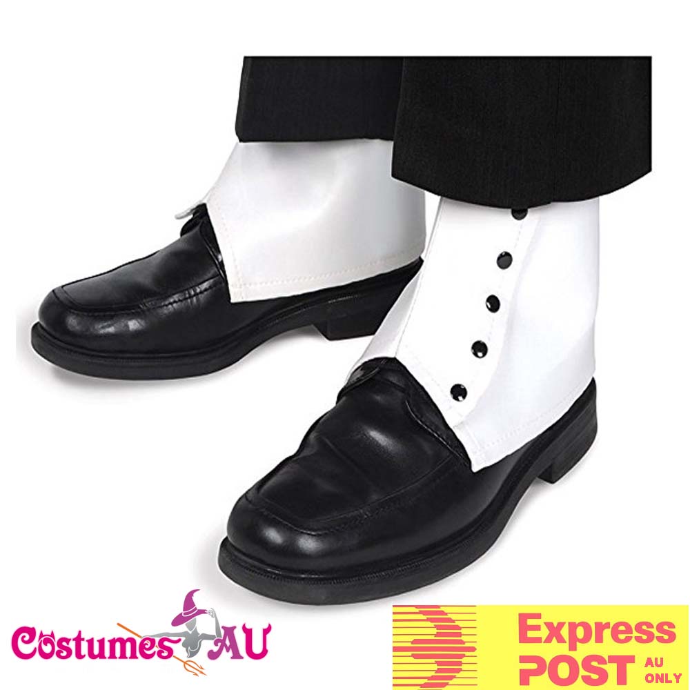 Gangster Spats with Black Buttons