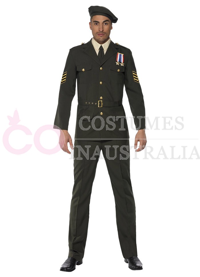 How to accessorise an army costume for a military-themed party?