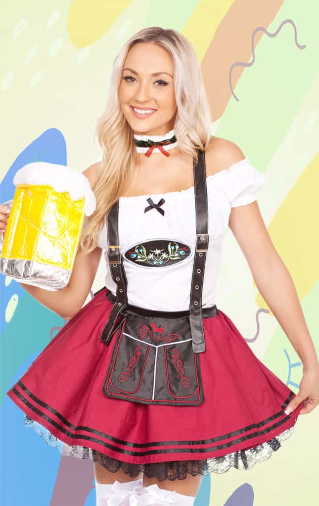 Morphsuits Adult German Beer Wench Piggyback Costume Oktoberfest Drindl Ride On Fancy Dress 887513030614 