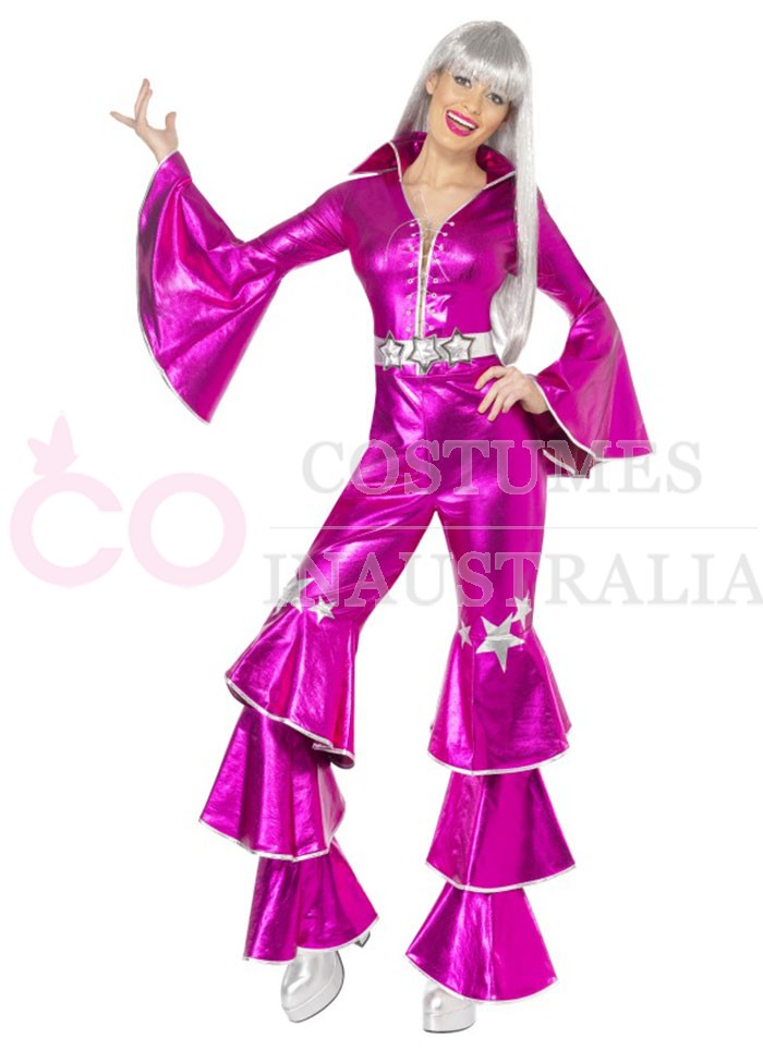Licensed 1970s 70s 1980s 80s Dancing Dream Disco Queen Pink Lame ...